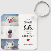 Hallo Favoriet, Hardest Goodbye Pet Loss Dog Sleutelhanger (Achterkant)