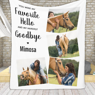 Hallo Favoriete Herinnering Personaliseer 4 Afbeel Fleece Deken