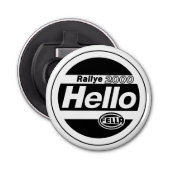 hallo Fella Rally Lights Button Flesopener (Voorkant)