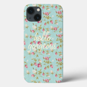 hallo  floreel patroon shabby roos chic iPhone 13 hoesje