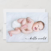 Hallo Foto kalligrafie Aankondiging (Voorkant)