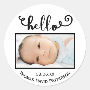 hallo foto met witte achtergrond - Cirkelsticker Ronde Sticker