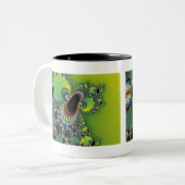 hallo - Fractal Tweekleurige Koffiemok (Voorkant links)