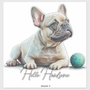 Hallo Franse Bulldog Sticker