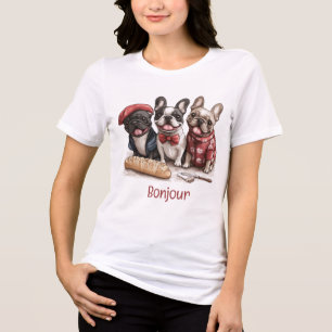 Hallo Franse Bulldogs Tri-Blend Shirt