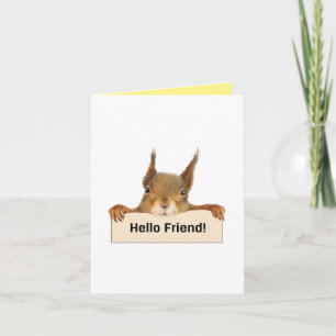 hallo Friend Funny Squirrel Custom Interior-tekst Kaart