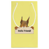 hallo Friend Funny Squirrel Klein Cadeauzakje (Achterkant)