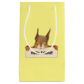 hallo Friend Funny Squirrel Klein Cadeauzakje (Voorkant)
