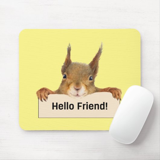 hallo Friend Funny Squirrel Muismat (Met muis)