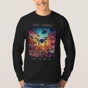Hallo Gamers High Definition AI Grafische Gamer 2 T-shirt