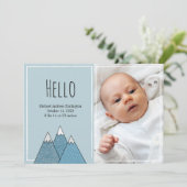 Hallo Geboorteaankondigingen Aankondiging (Staand voorkant)
