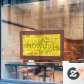 Hallo Geometrisch Raamsticker (Cafe Raam)