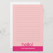 hallo! Gepersonaliseerde artikelen Briefpapier (Voorkant / Achterkant)