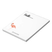 hallo, gepersonaliseerde Flamingo Notitieblok (Gedraaid)
