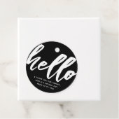 Hallo getrokken | Fancy script Bedankjes Labels (In situ)