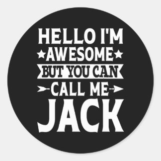 Hallo Geweldige Jack Naam Ronde Sticker
