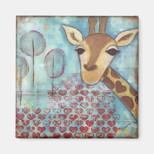 Hallo ~ Giraffe Magneet (Voorkant)