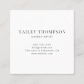 Hallo Girly Vierkante Visitekaartje (Achterkant)