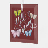 Hallo Glas Ornament (Voorkant links)