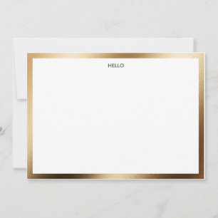 hallo Gold Border Notecard Notitiekaartje