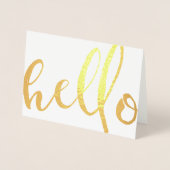 Hallo Gold Foil Script Folie Kaarten (Voorkant)