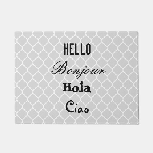 hallo Goodbye Language Doormat Deurmat (Voorkant)