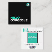 hallo GORGEOUS Vierkante Visitekaartje (Voorkant / Achterkant)