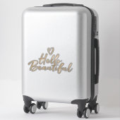 Hallo Gouden Glitzy Glitter Glam Sticker (Koffer)