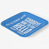 Hallo Grappig afscheid 9 tot 5 Papieren Bordje (Gebogen)