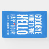 Hallo Grappig afscheid 9 tot 5 Spandoek (Horizontaal)