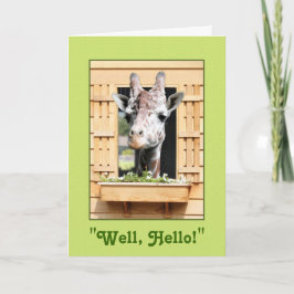 Hallo Grappig goed Giraffe Wenskaart Kaart