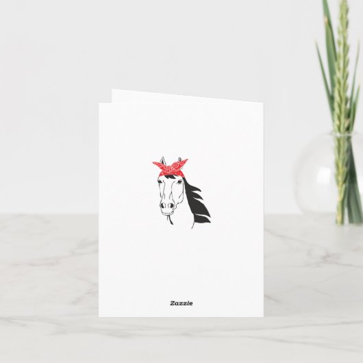 Hallo Grappig paard dat aan je denkt, Kaart (Achterkant)