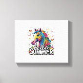 Hallo Grappig zomer paard Canvas Afdruk (Voorkant)