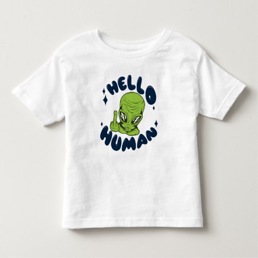 hallo grappige Alien Kinder Shirts (Voorkant)