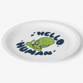 hallo grappige Alien Papieren Bordje (Gekanteld)