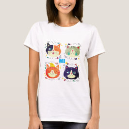 Hallo Grappige Kat Meme Grafische T-Shirt