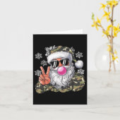 Hallo Grappige kerstcamouflage Camo Santa Kaart (Gele Bloem)