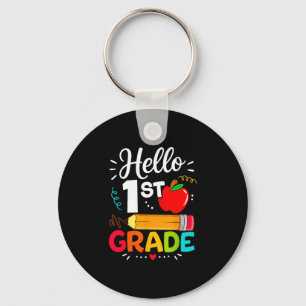 Hallo grappige leraar groep 3 terug naar school sleutelhanger