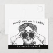 Hallo Grappige retro wilde gewoon zeggen Briefkaart (Voorkant / Achterkant)