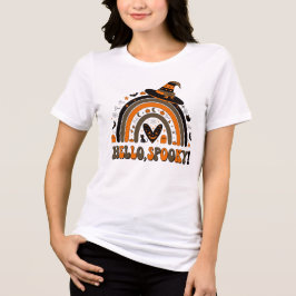 Hallo Griezelige Regenboog Schattige Halloween Gee Tri-Blend Shirt