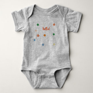 Hallo! Grijs met Stippen Bodysuit