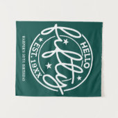 Hallo Groen - Vijftig 50ste verjaardag Wandkleed (Voorkant (horizontaal))