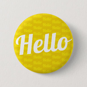 hallo groet ronde button 5,7 cm