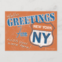 "Hallo, groeten uit New York", NYC Retro