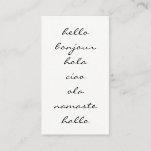 HALLO GROETJES VISITEKAARTJE