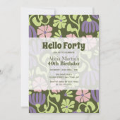 Hallo Groovy Flower Kaart (Voorkant)