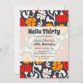 Hallo Groovy Flower Kaart (Voorkant)