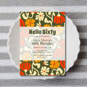 Hallo Groovy Flower Kaart