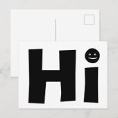 Hallo grote letters groeten leuk Briefkaart (Voorkant / Achterkant)