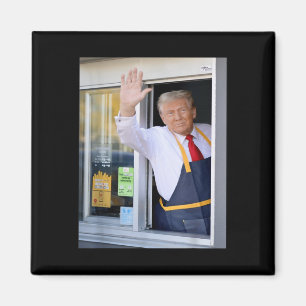 Hallo Haal je hamburger Donald Trump kookt frietwe Magneet